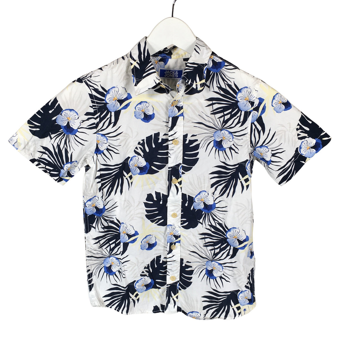 Unisex Jack & Jones - Collared shirt, size 146 - 152 - Blue (1)