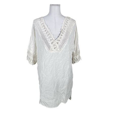Unisex Lindex - Schiffon tunic, size 38 - White ()