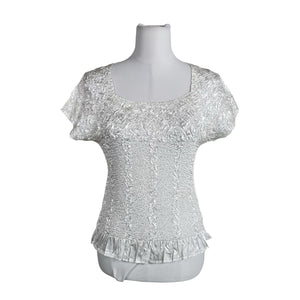 Unisex Kriss - Short-sleeved blouse, size 38 - White (1)