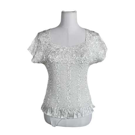 Unisex Kriss - Short-sleeved blouse, size 38 - White ()