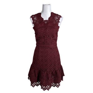 Unisex Reiss - Party dress, size 38 - Wine red (1)