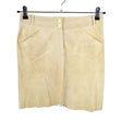 Unisex Claire.dk - Leather skirt, size 34 - Yellow ()