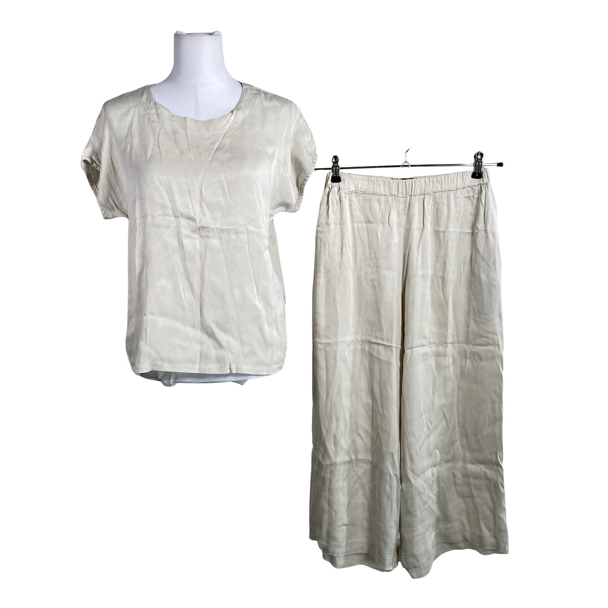 Unisex feelK - Short-sleeved blouse, size 38 - Beige (1)