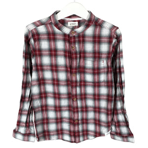 Unisex Newbie - Collared shirt, size 122 - 128 - Wine red (1)