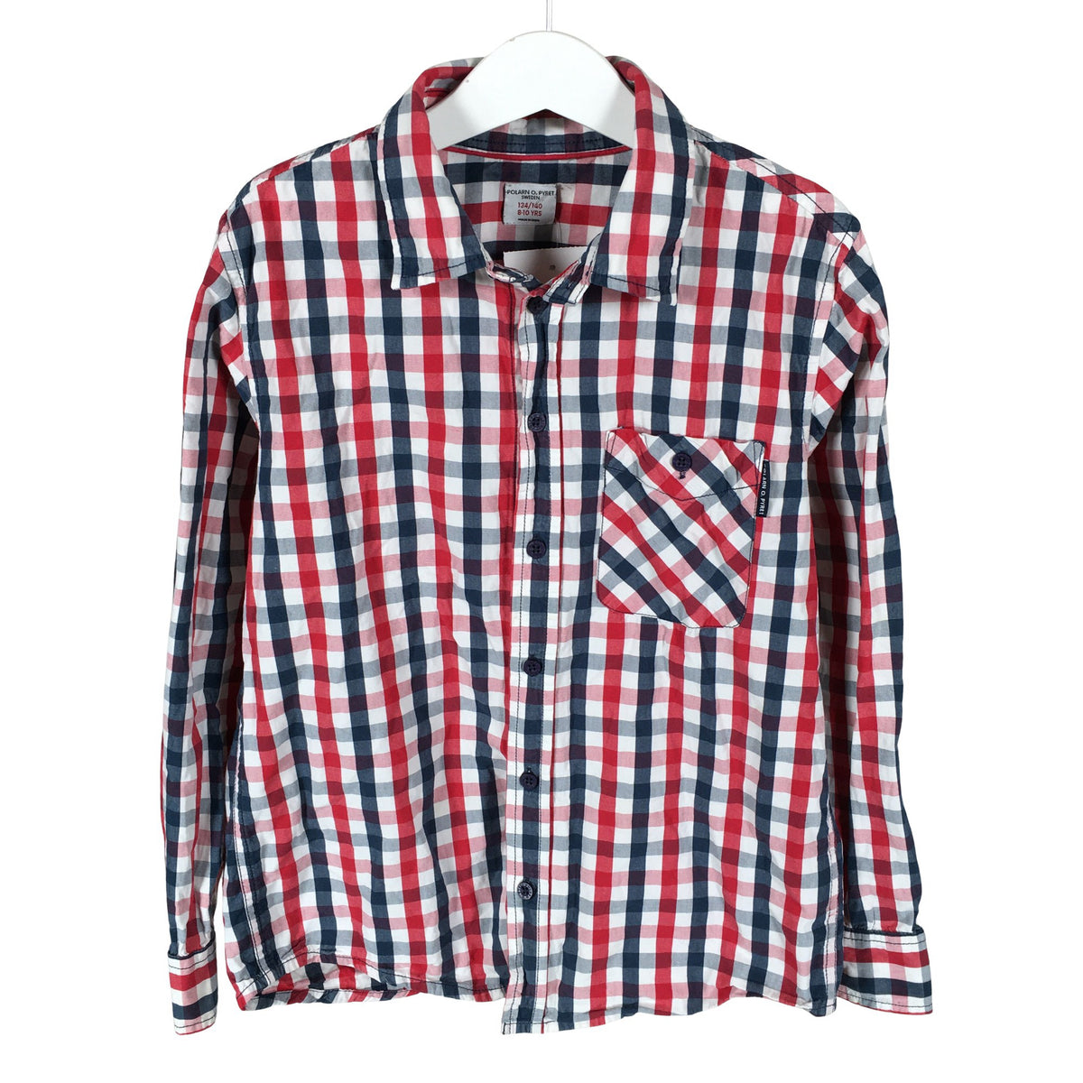 Unisex Polarn O. Pyret - Collared shirt, size 134 - 140 - Blue (1)