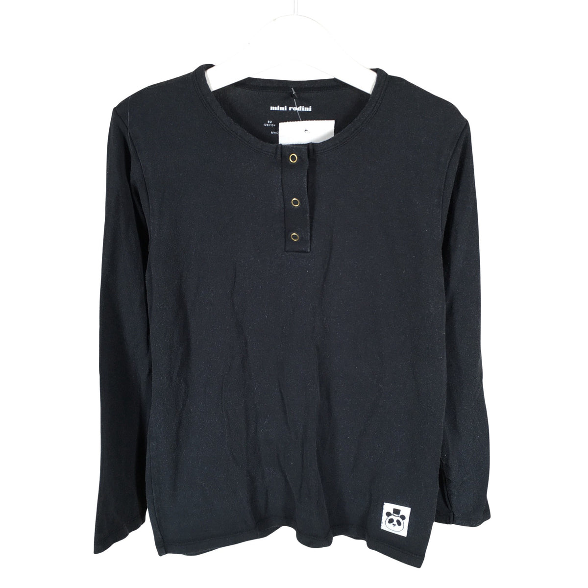 Unisex Mini Rodini - Tricot shirt, size 128 - 134 - Black (1)