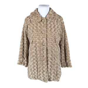 Unisex Free Quent - Faux fur coat, size 42 - Gray (1)