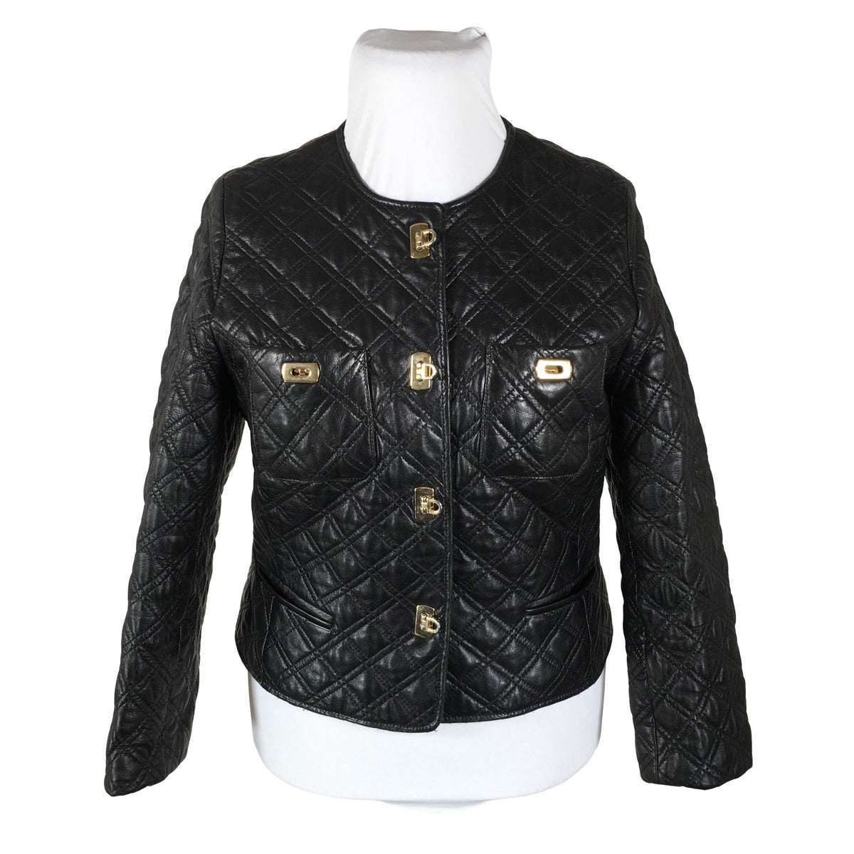 Unisex Basic Apparel - Leather jacket, size 42 - Black (1)