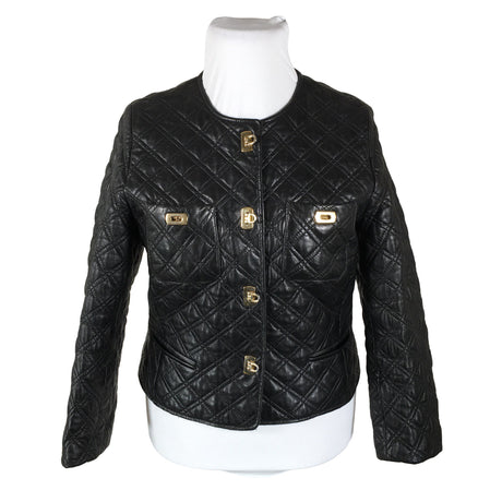 Unisex Basic Apparel - Leather jacket, size 42 - Black ()