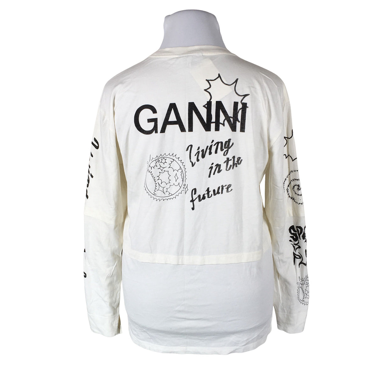 Unisex Ganni - Tricot shirt, size 42 - Natural white (2)