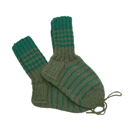 Unisex Handmade - Wool socks, size 28 - Green ()
