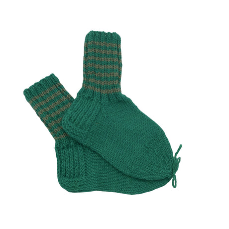 Unisex Handmade - Wool socks, size 28 - Green ()