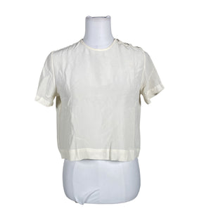 Unisex Topshop - Short-sleeved blouse, size 38 - Natural white (1)