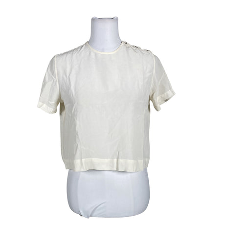 Unisex Topshop - Short-sleeved blouse, size 38 - Natural white ()