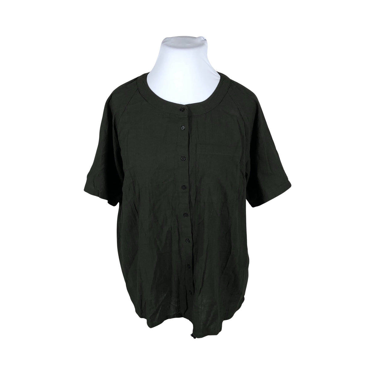 Unisex Kaffe - Short-sleeved blouse, size 44 - Green (1)