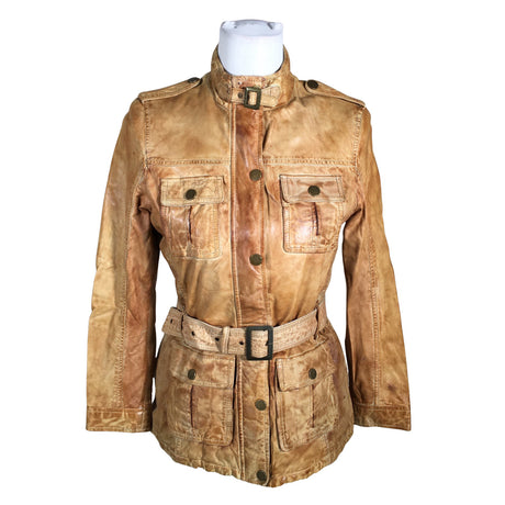 Unisex Saki - Leather jacket, size 38 - Brown ()