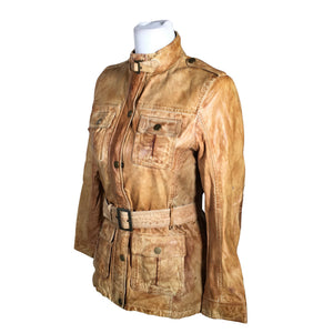 Unisex Saki - Leather jacket, size 38 - Brown (3)