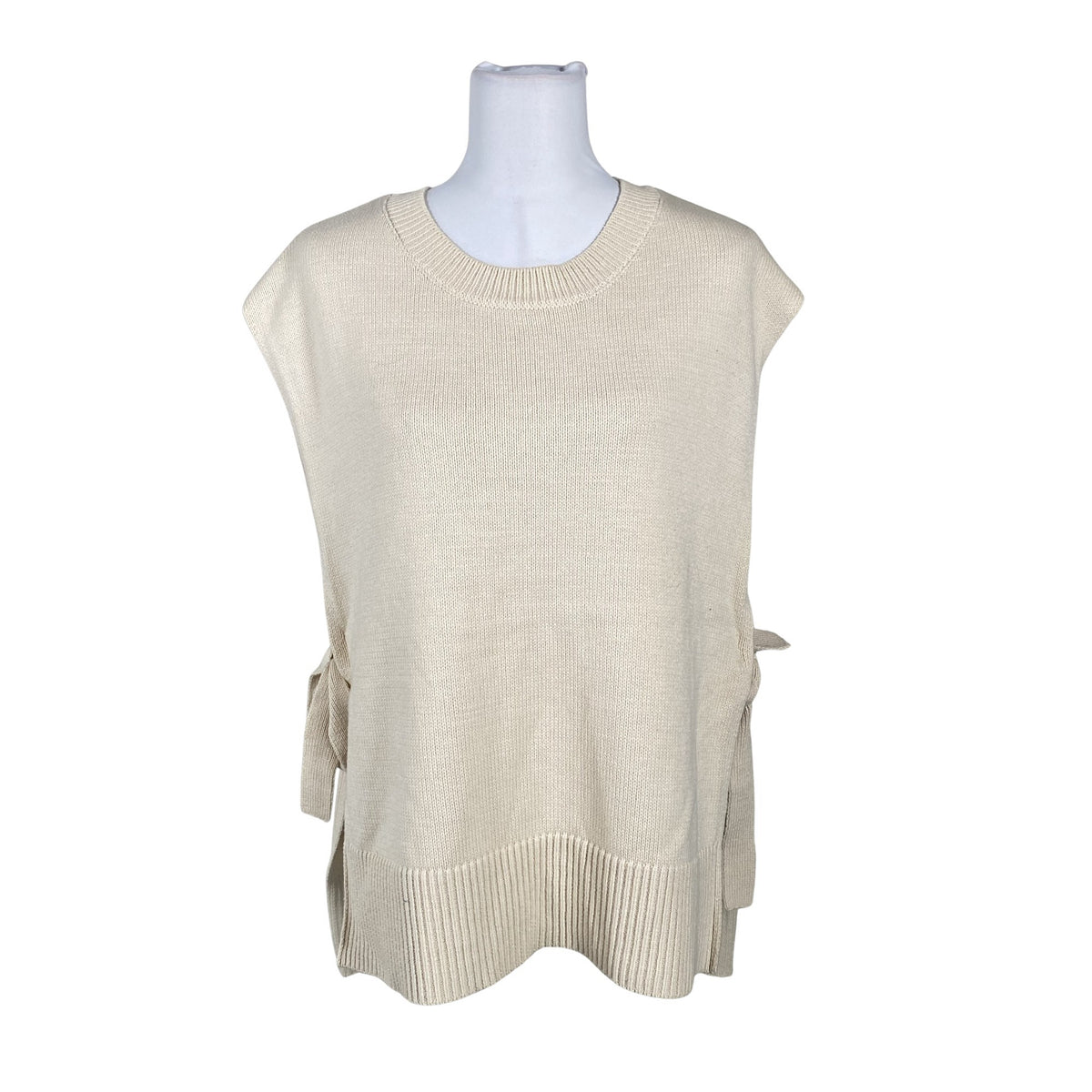 Unisex Selected - Knit vest, size 38 - Beige (1)