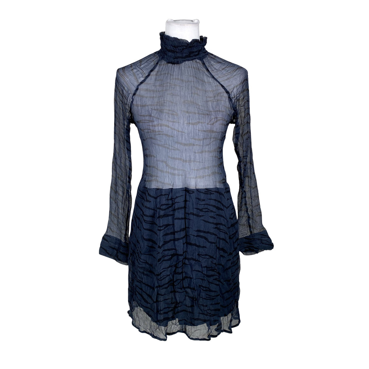 Unisex Ganni - Schiffon dress, size 38 - Blue (1)