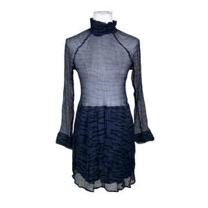 Unisex Ganni - Schiffon dress, size 38 - Blue (1)