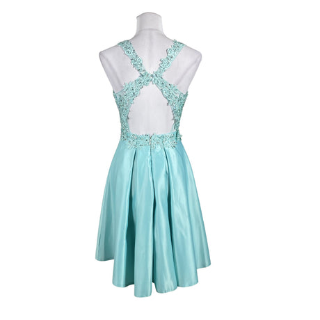Unisex Flower by Charm´s - Party dress, size 38 - Turquoise (2)