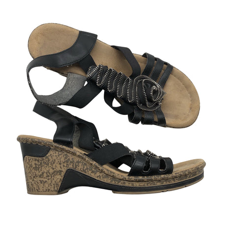 Unisex Rieker - Wedge heel shoes, size 39 - Black ()