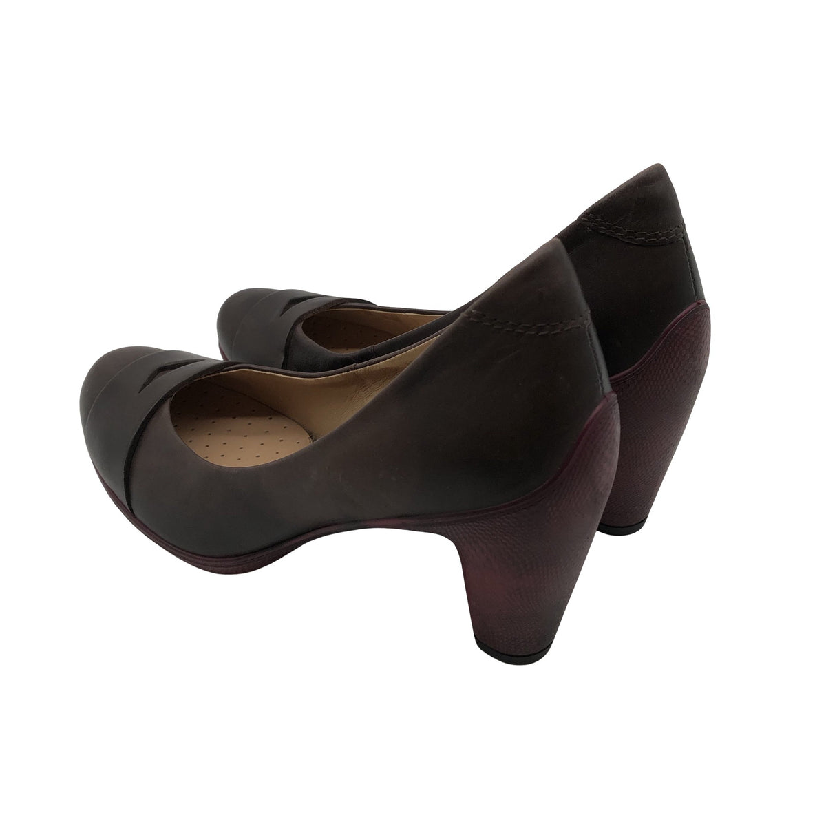 Unisex Ecco - High heels, size 36 - Brown (2)