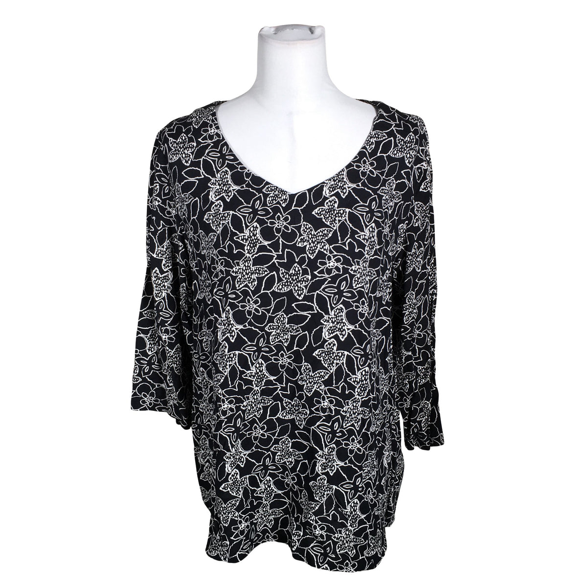 Unisex O.I.S - Schiffon tunic, size 38 - Black (1)