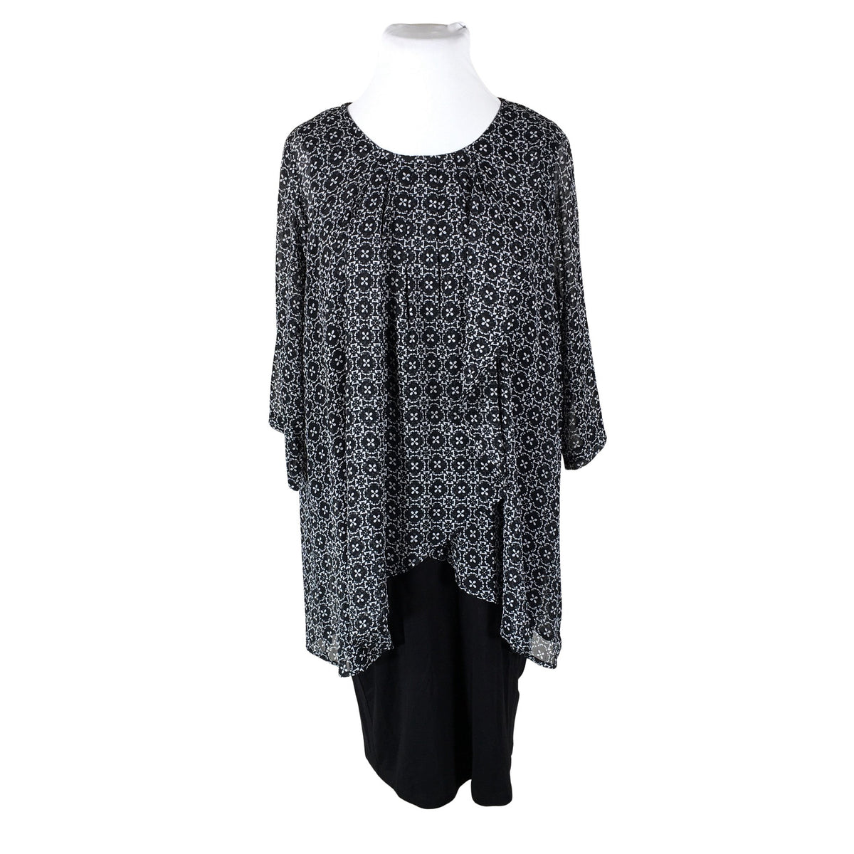 Unisex Zhenzi - Schiffon dress, size 48 - Black (1)