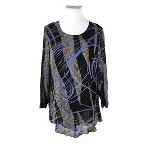Unisex Modelia - Schiffon tunic, size 48 - Black (1)