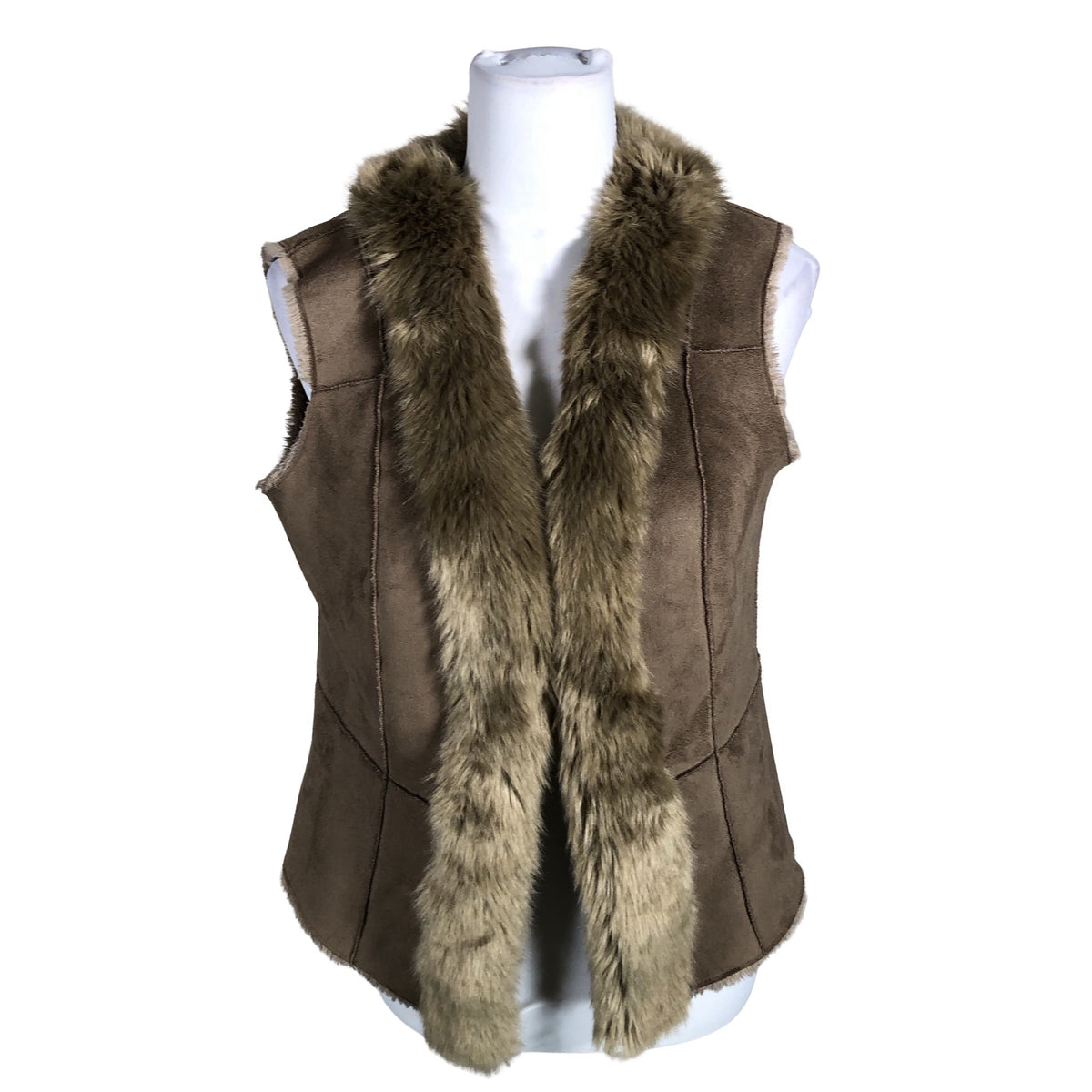 Unisex Gerry Weber - Faux fur vest, size 38 - Brown (1)