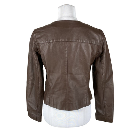 Unisex Your Face - Leather jacket, size 38 - Brown (2)
