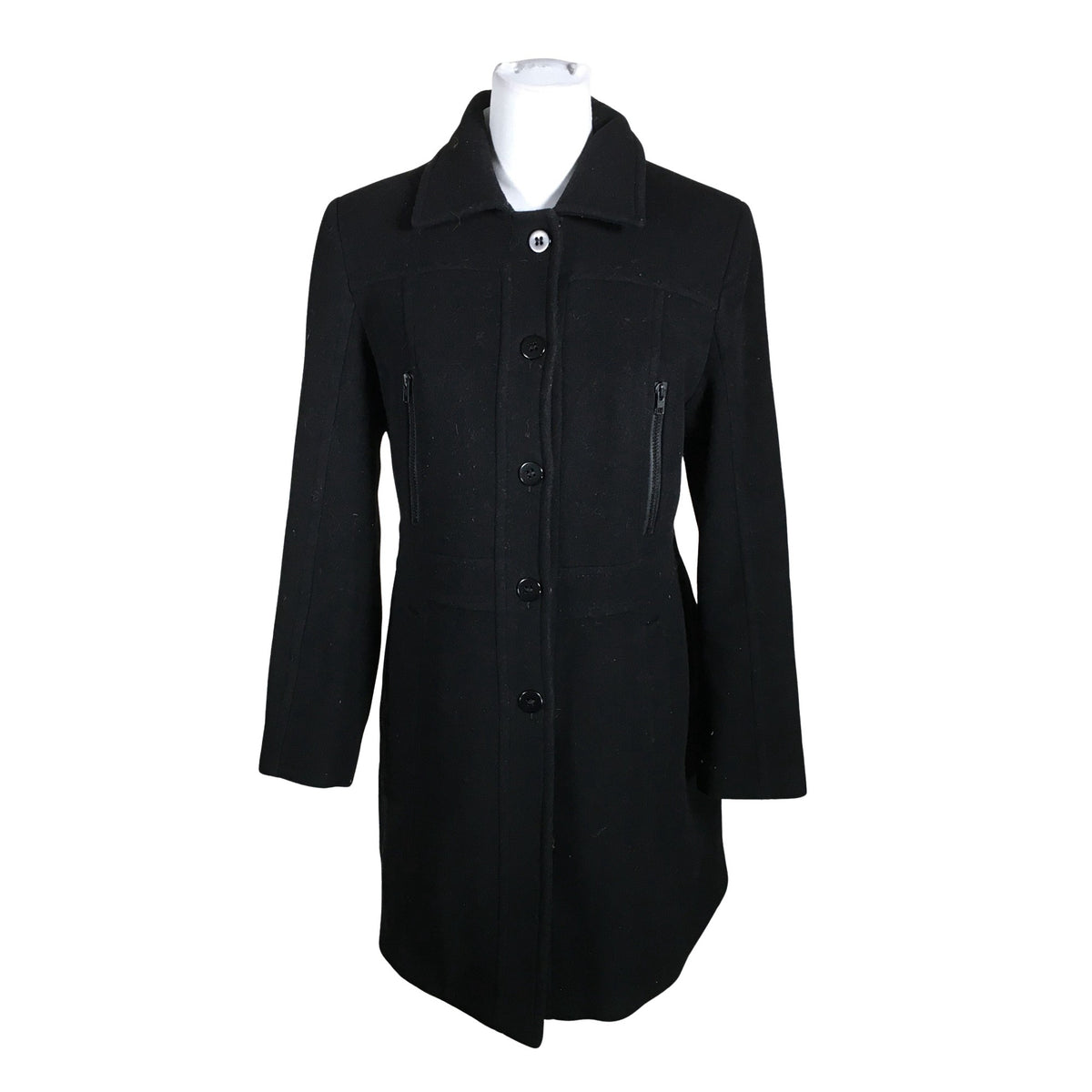 Unisex MasCara - Wool coat, size 40 - Black (1)