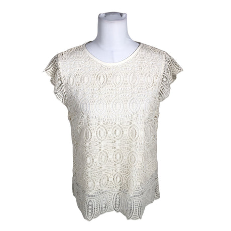 Unisex Massimo Dutti - Short-sleeved blouse, size 38 - Natural white ()
