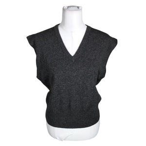Unisex Massimo Dutti - Knit vest, size 36 - Gray (1)