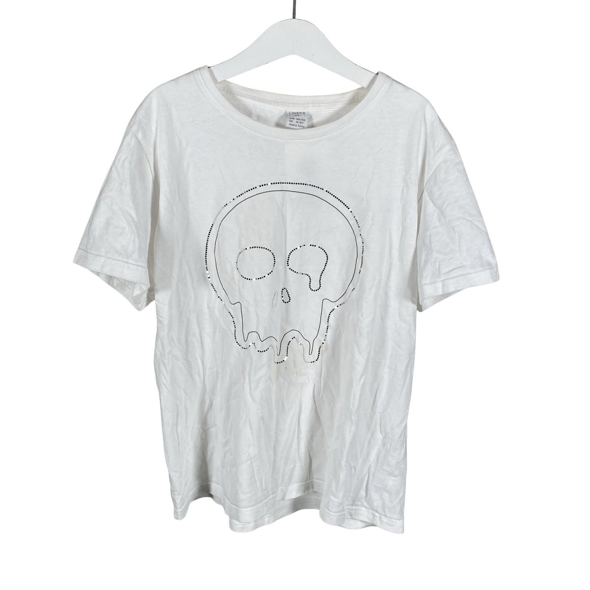 Unisex Lindex - T-shirt, size 146 - 152 - White (1)