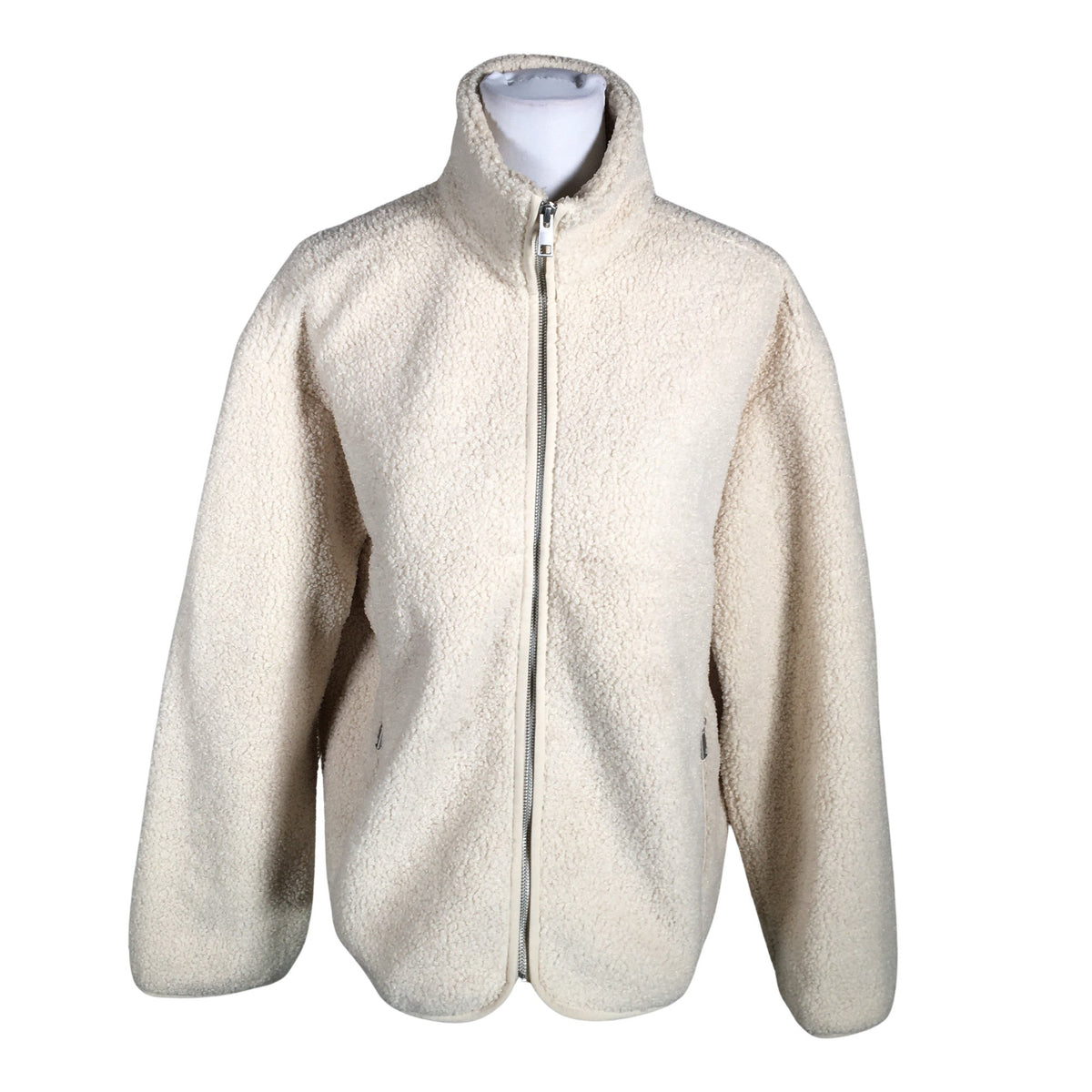 Unisex MSCH Copenhagen - Faux fur coat, size 38 - Natural white (1)