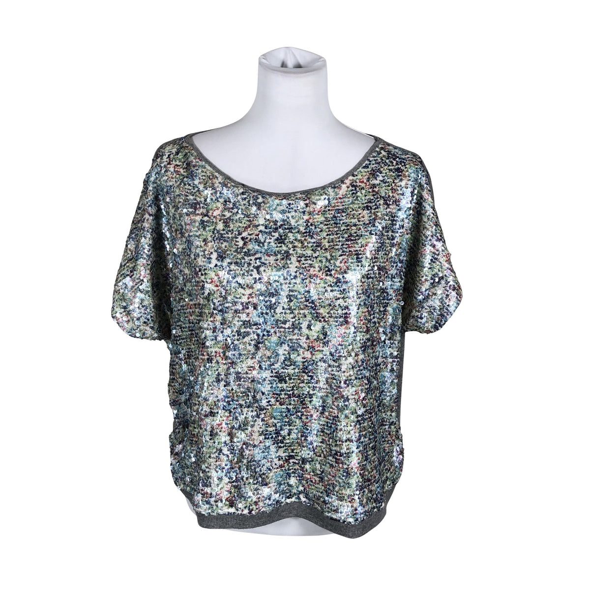 Unisex Esprit - Short-sleeved blouse, size 38 - Gray (1)