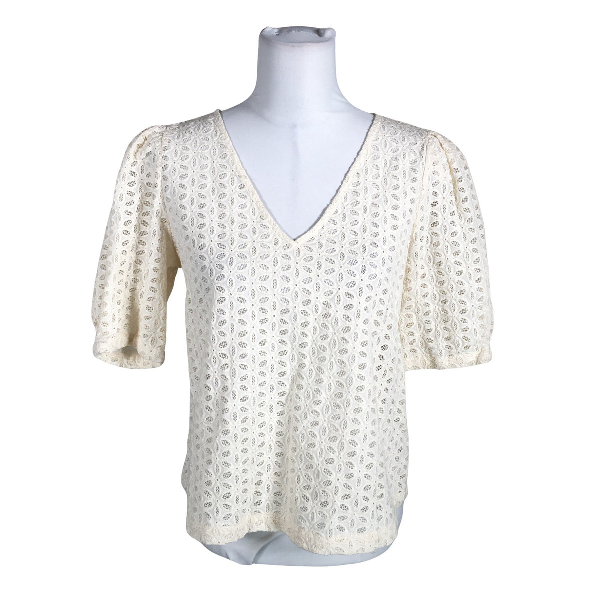 Unisex Grace & Mila - Short-sleeved blouse, size 38 - Natural white (1)