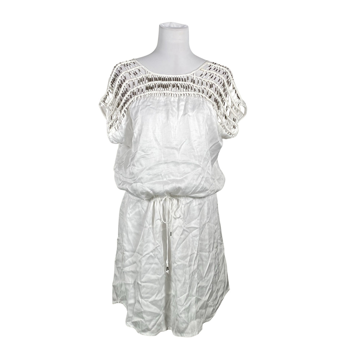Unisex Culture - Schiffon dress, size 38 - White (1)