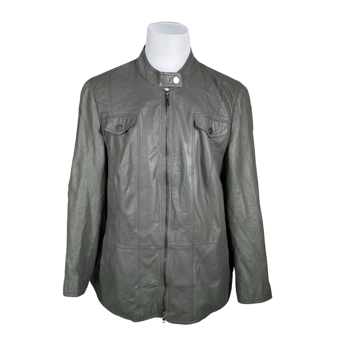 Unisex Samoon - Leather jacket, size L - Gray (1)