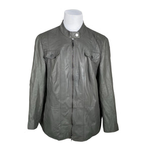 Unisex Samoon - Leather jacket, size L - Gray (1)