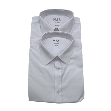 Unisex Marks&Spencer - Collared shirt, size 140 - 146 - White ()