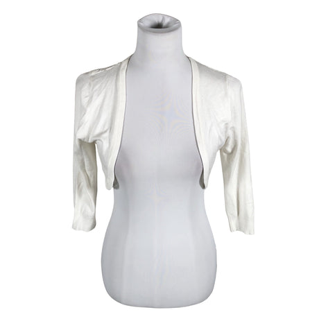 Unisex S.T.I - Knit bolero jacket, size 38 - White ()