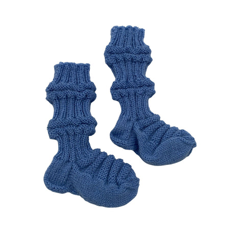 Unisex Handmade - Wool socks, size 19 - Light blue ()