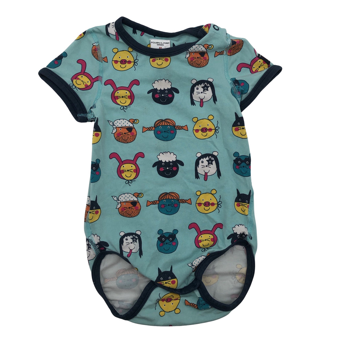Unisex Polarn O. Pyret - Body, size 74 - 80 - Light blue (1)