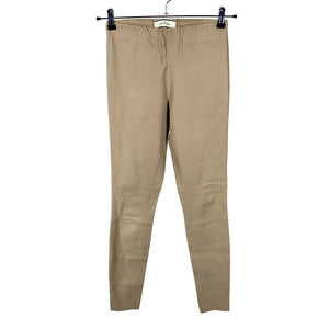Unisex by Malene Birger - Leather pants, size 36 - Beige (1)