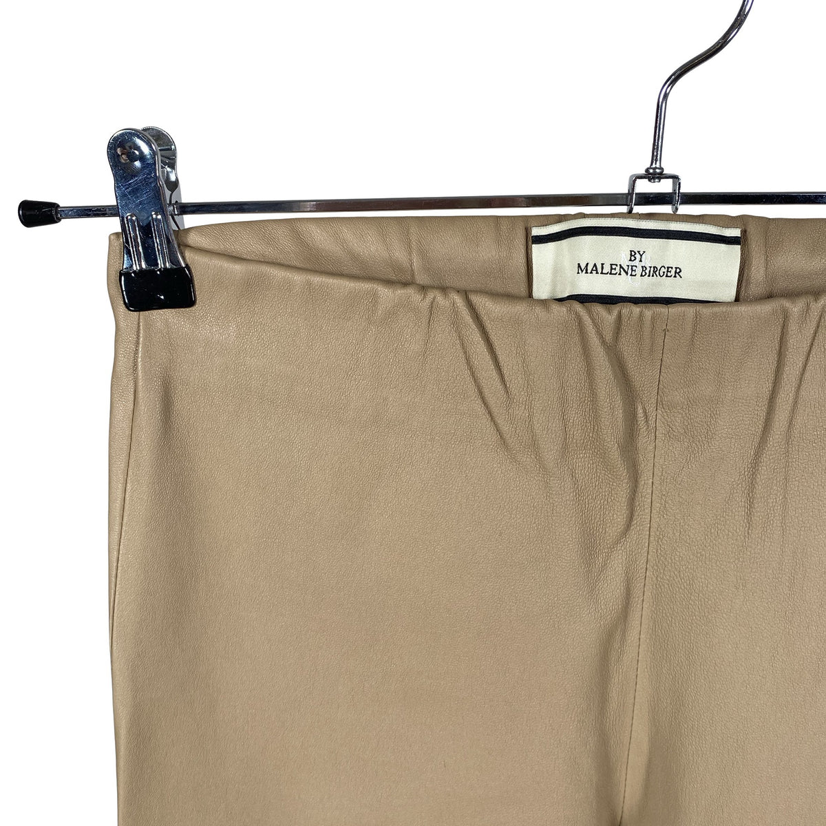 Unisex by Malene Birger - Leather pants, size 36 - Beige (3)