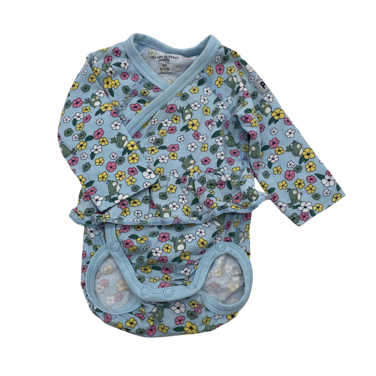 Unisex Polarn O. Pyret - Thermal bodysuit, size 44 - 50 - Light blue (1)
