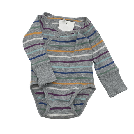 Unisex Polarn O. Pyret - Wrap bodysuit, size 50 - 56 - Gray ()